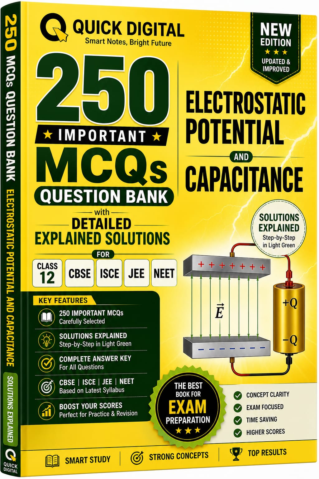 Electrostatics MCQ, Capacitance Questions, Class 12 Physics PDF, NEET Physics Practice, JEE Electrostatics, Physics Question Bank, CBSE MCQs, ICSE Physics