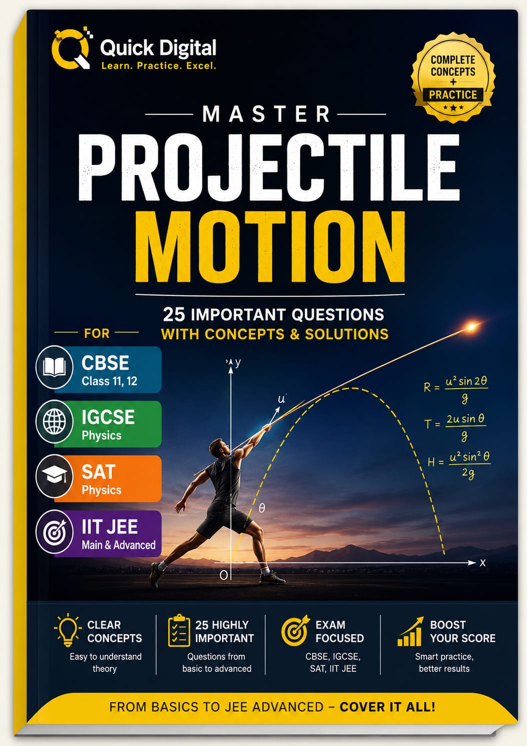 Projectile Motion – Important Questions, Formulas & Concepts for CBSE, IGCSE, AP Physics & IIT JEE