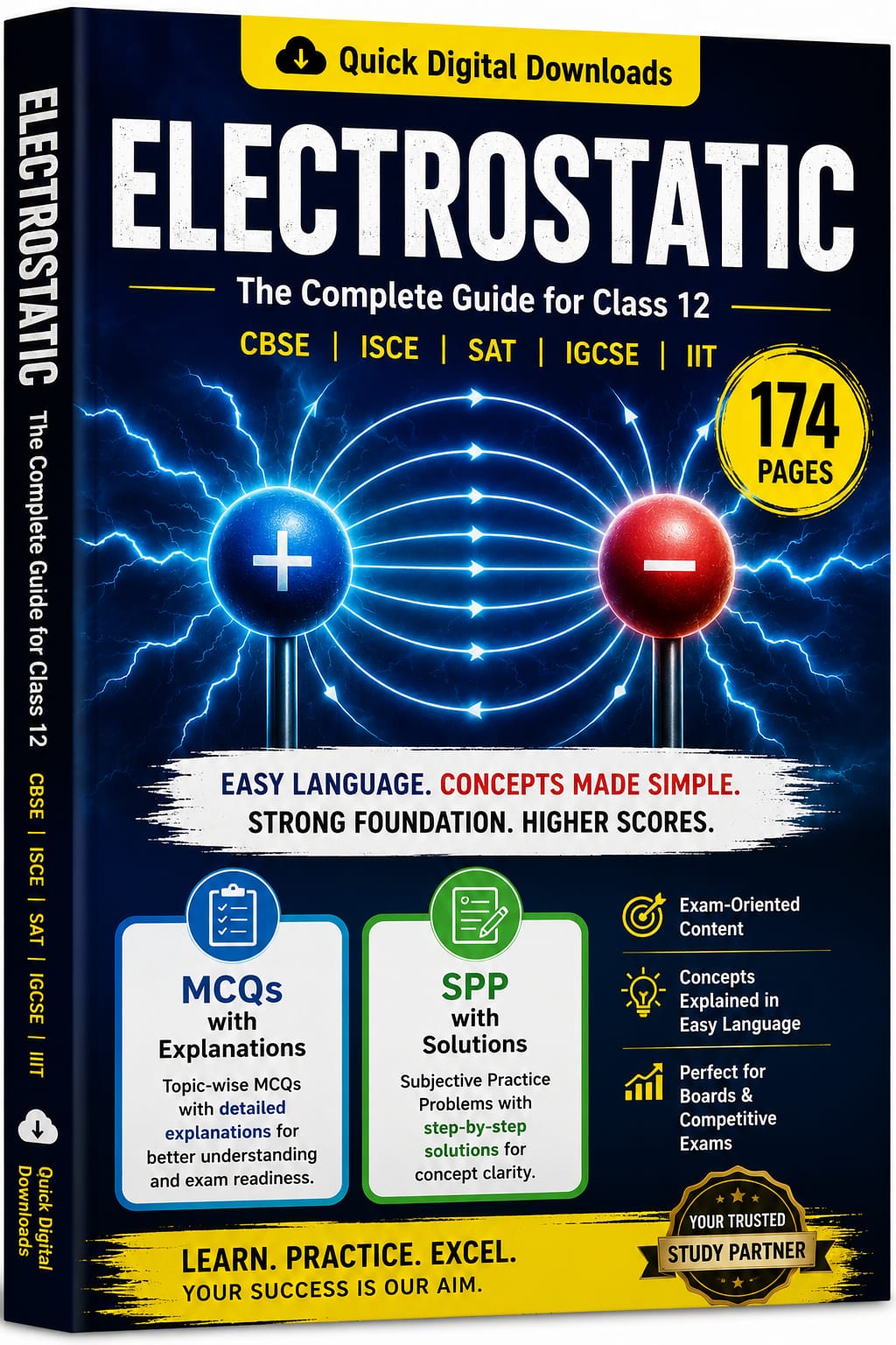 Electrostatics Class 12 PDF Download – Complete Guide with MCQs and Solved Problems