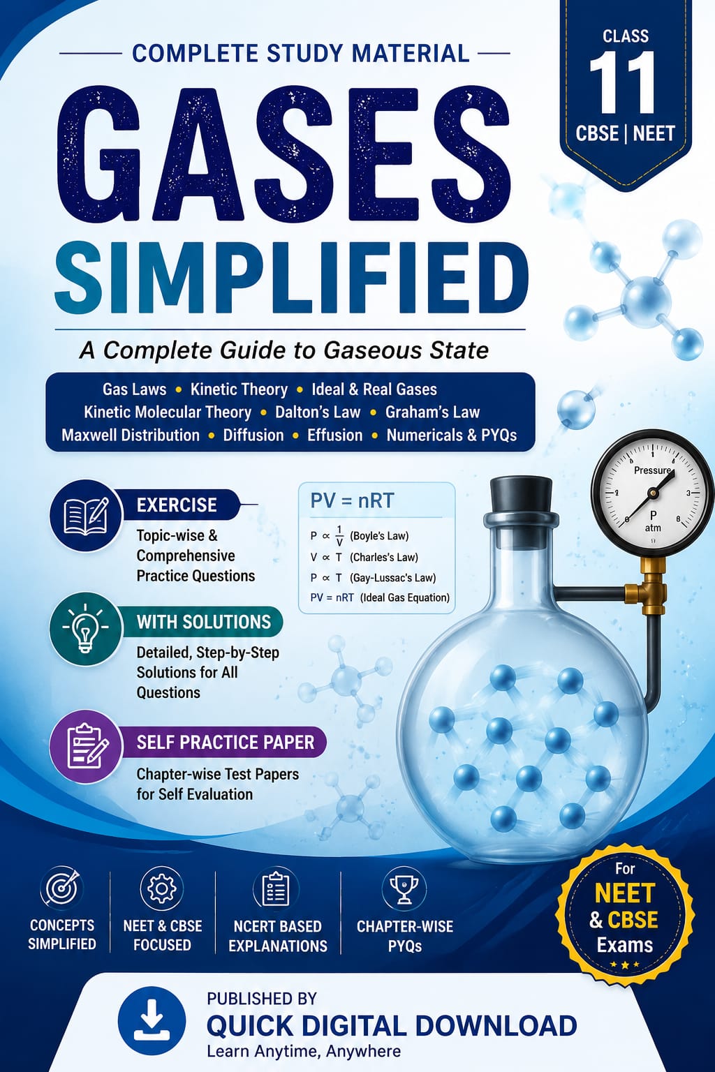 Gases Simplified – The Ultimate Class 11 CBSE & NEET Study Material for Gaseous State